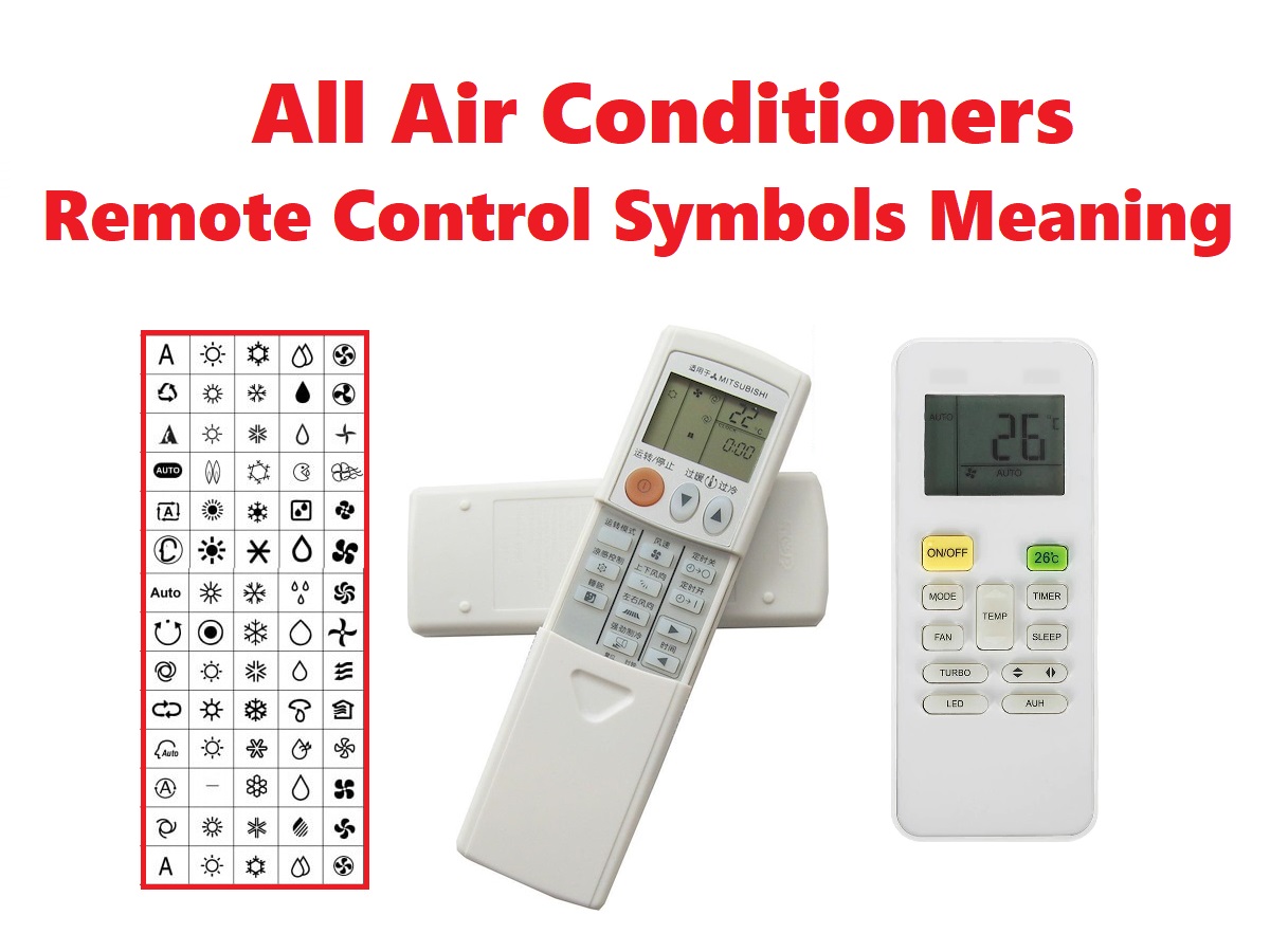 All Air Conditioners Remote Control Symbols Meaning