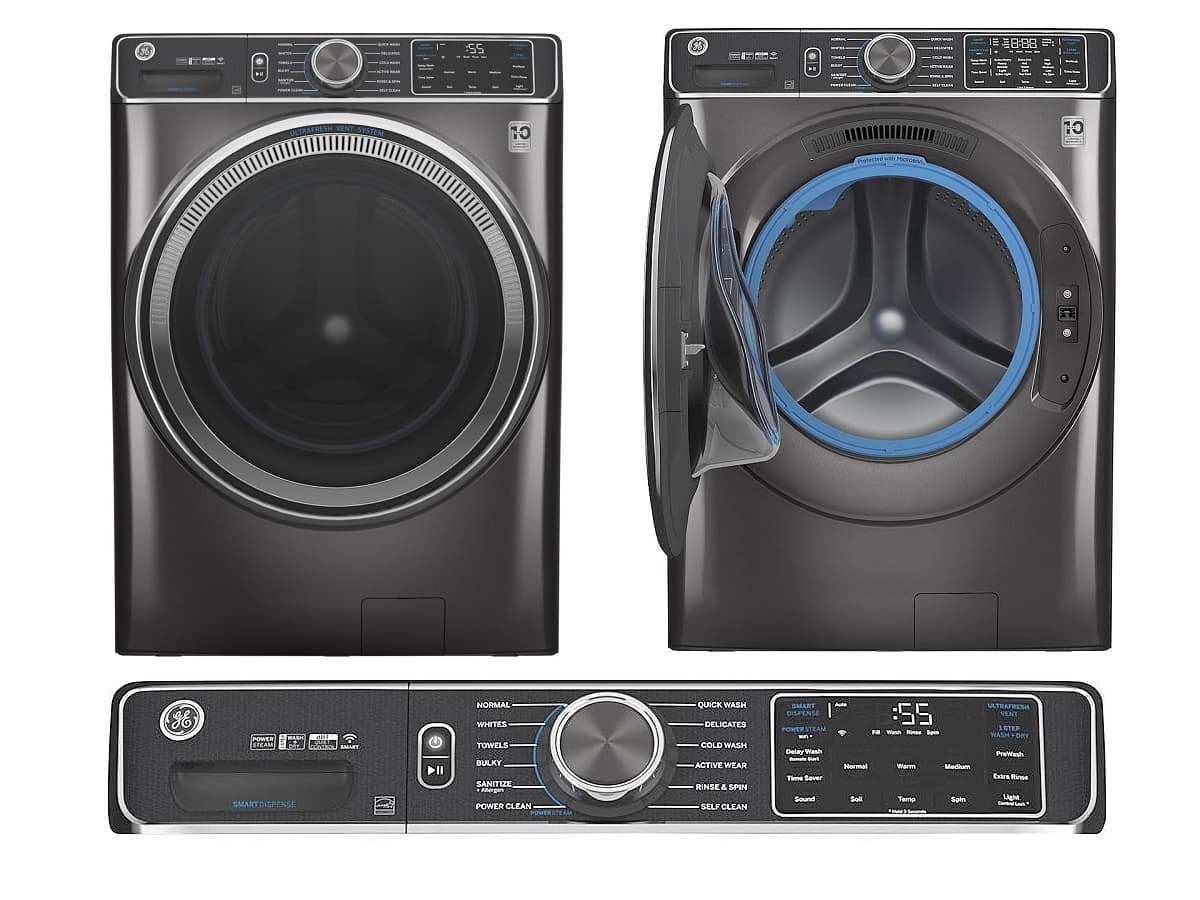 GE GFW850SPNDG 5.0 cu. ft. Capacity Smart Front Load Steam Washer