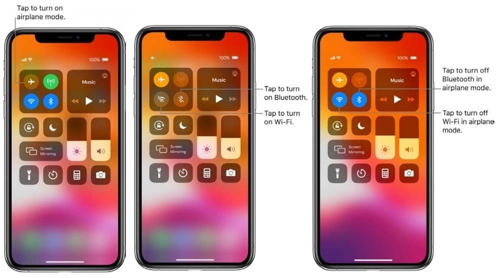 What are the icons on top right of iphone?