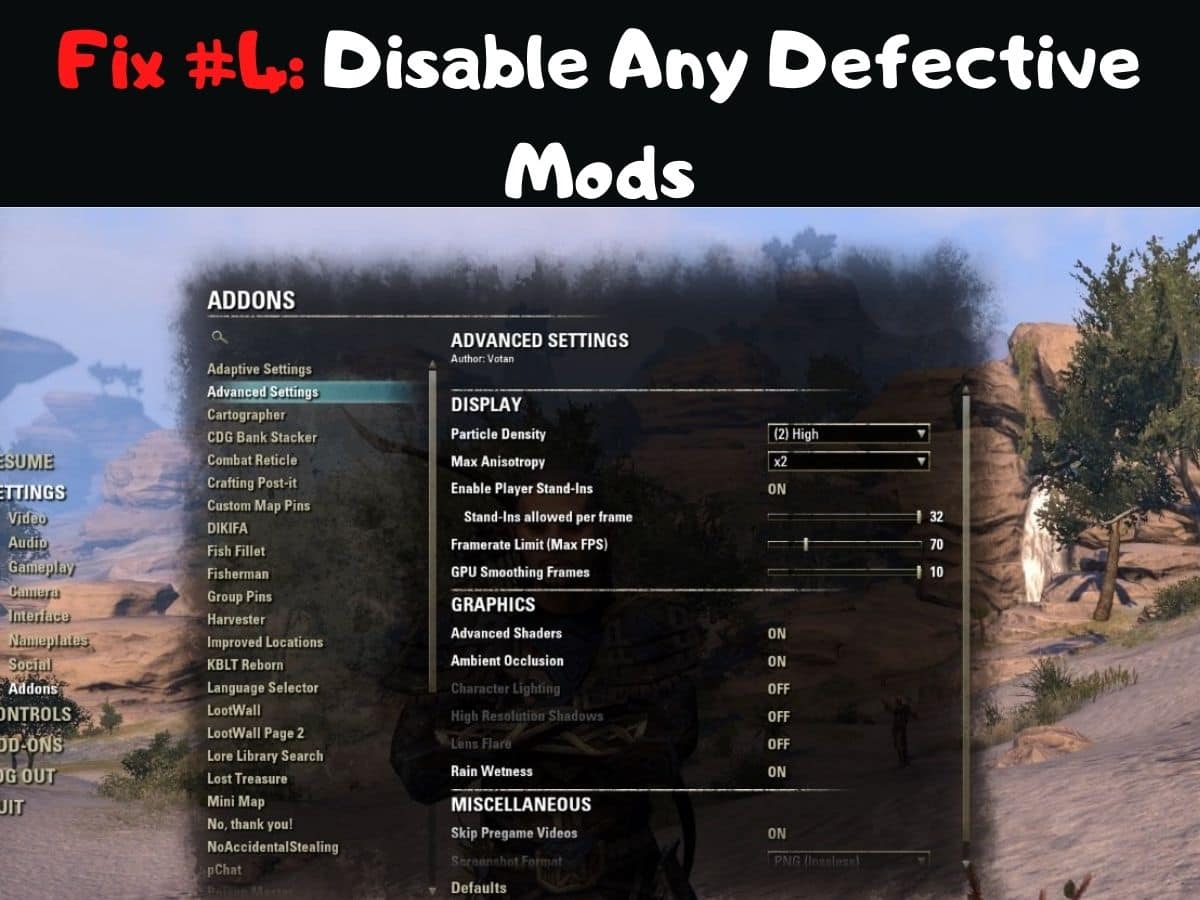 Disable Any Defective Mods