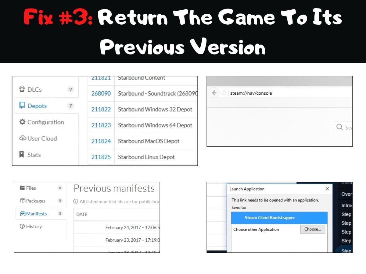 Return The Game To Its Previous Version