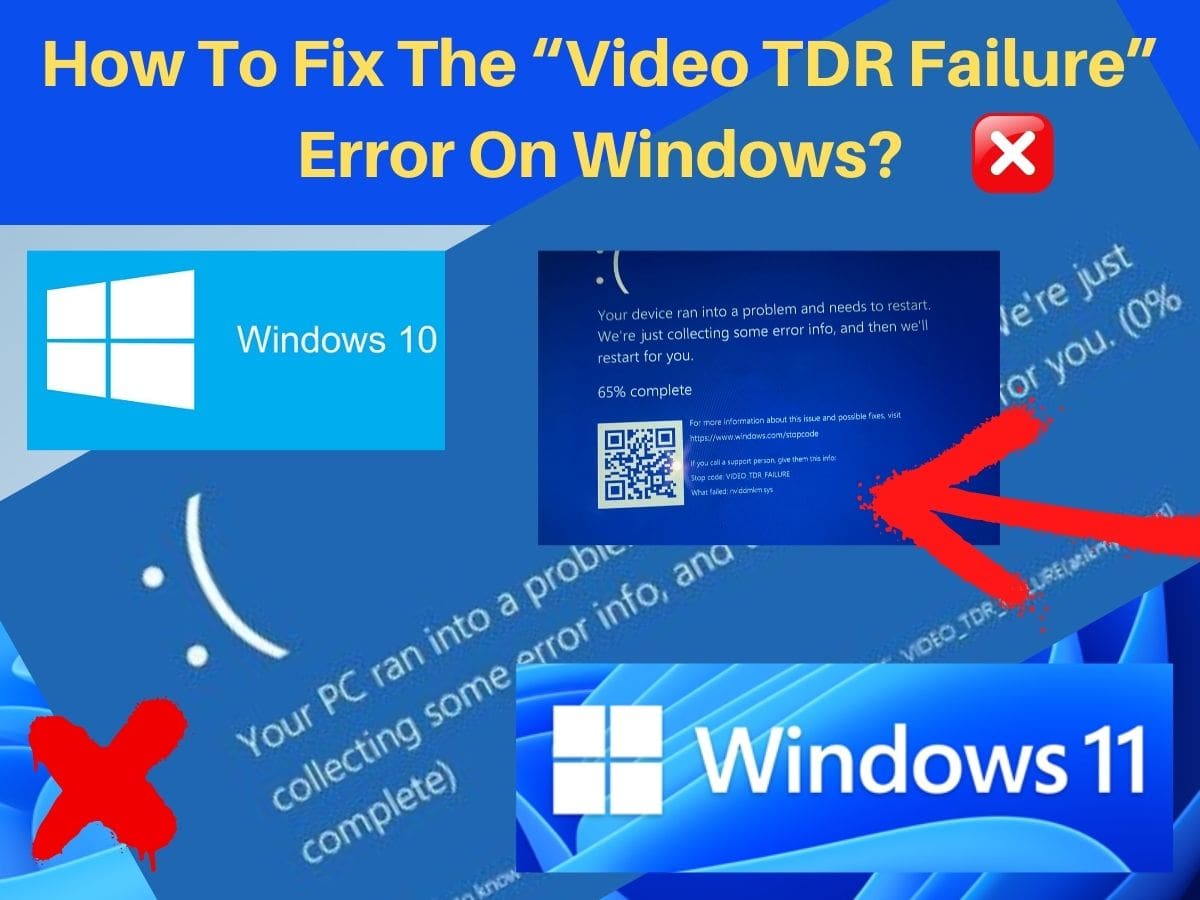 How to Fix the VIDEO_TDR_FAILURE BSOD (nvlddmkm.sys) Error on Windows 11/10?