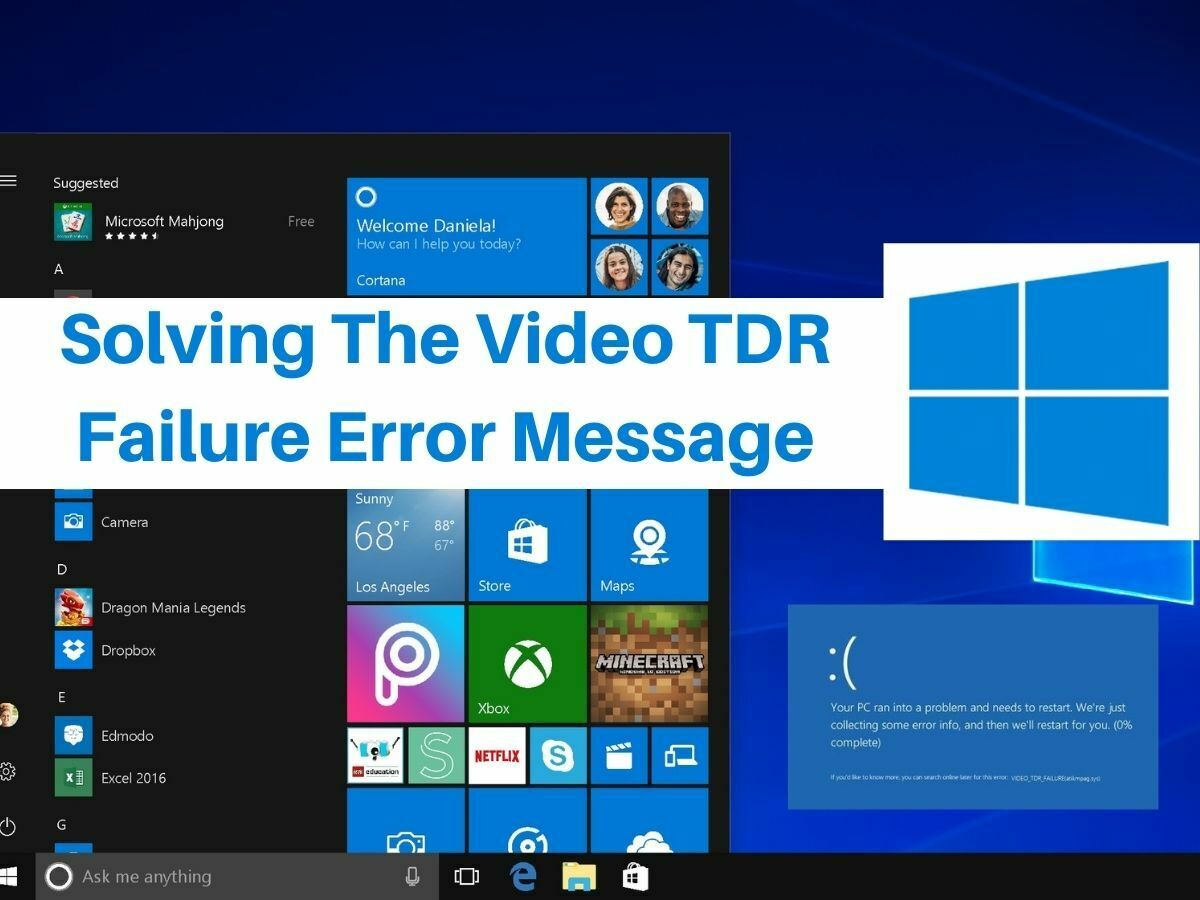 Solving The Video TDR Failure Error Message