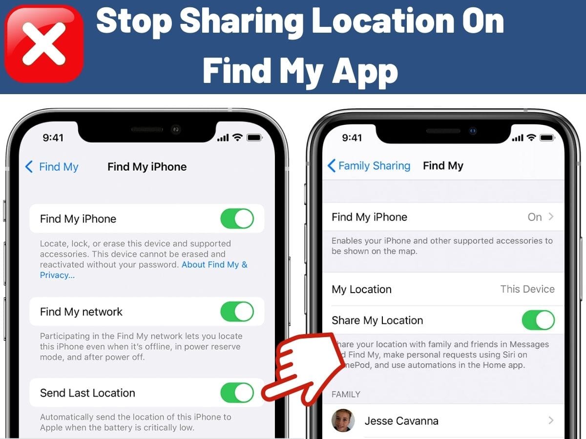 Stop Sharing Location On Find My App